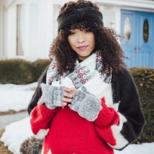 MUK LUKS Scarf Vintage Knits Infinity Harvest Wheat